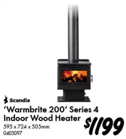Bunnings Warmbrite 200 Series 4 Indoor Wood Heater offer
