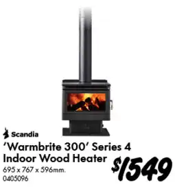 Bunnings Warmbrite 300 Series 4 Indoor Wood Heater offer
