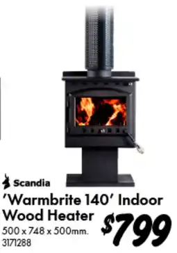 Bunnings Warmbrite 140 Indoor Wood Heater offer
