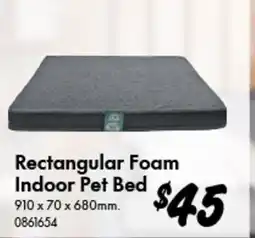 Bunnings Rectangular Foam Indoor Pet Bed offer