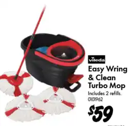 Bunnings Easy Wring & Clean Turbo Mop Includes offer