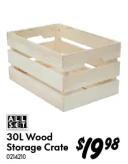 Bunnings 30L Wood Storage Crate offer