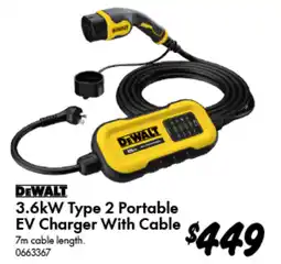 Bunnings 3.6kW Type 2 Portable EV Charger With Cable offer