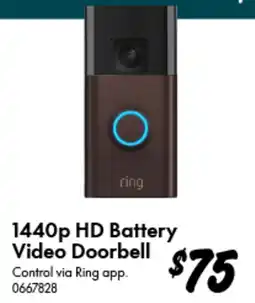 Bunnings 1440p HD Battery Video Doorbell offer
