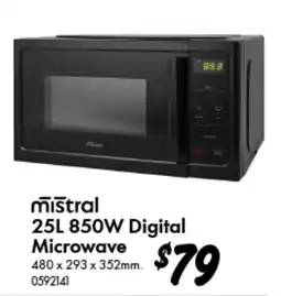 Bunnings 50W Digital Microwave offer
