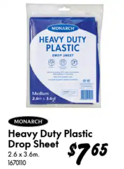 Bunnings Heavy Duty Plastic Drop Sheet offer