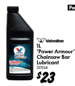 Bunnings Power Armour Chainsaw Bar Lubricant offer
