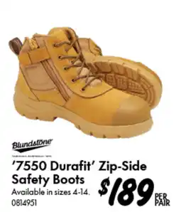 Bunnings 7550 Durafit' Zip-Side Safety Boots offer