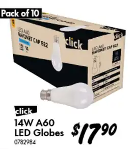 Bunnings 14W A60 LED Globes offer