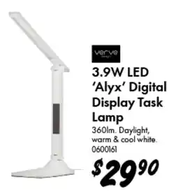 Bunnings 3.9W LED 'Alyx' Digital Display Task Lamp offer