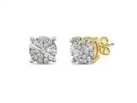 Bevilles Jewellery Martina Earrings with 1/4ct of Diamonds in 9ct Yellow Gold offer