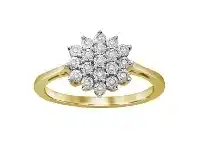 Bevilles Jewellery Brilliant Illusion 0.07ct Diamond Set Ring in 9ct Yellow Gold offer