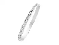 Bevilles Jewellery Stainless Steel White Crystal Bangle offer
