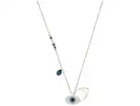 Bevilles Jewellery Swarovski Duo Evil Eye Crystal Necklace offer