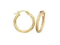 Bevilles Jewellery 9ct Yellow Gold Twist Hoop Earrings 10mm offer