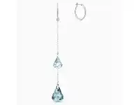 Bevilles Jewellery SWAROVSKI SPIRIT HOOP PIERCED EARRINGS, AQUA, RHODIUM PLATED offer