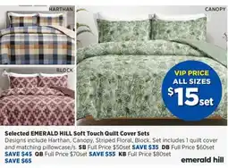 Spotlight Selected EMERALD HILL Soft Touch Quilt Cover Sets offer