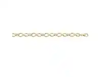Bevilles Jewellery 9ct Yellow Gold Silver Infused Infinity Cubic Zirconia Bracelet offer