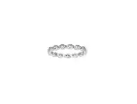 Sterling Silver Micro Pave White Cubic Zirconia Ring
