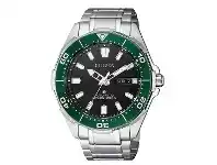 Bevilles Jewellery Citizen Promaster Titanium Case Green Bezel Watch NY0071-81E offer