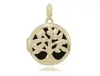 Bevilles Jewellery 9ct Yellow Gold Silver Infused Tree of Life Locket offer