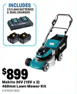 Mitre 10 Makita 36V (18V x 2) 460mm Lawn Mower Kit offer