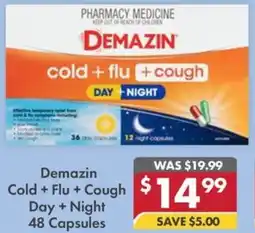 Pharmacy4Less Demazin Cold + Flu + Cough Day + Night offer