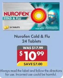 Pharmacy4Less Nurofen Cold & Flu 24 Tablets offer