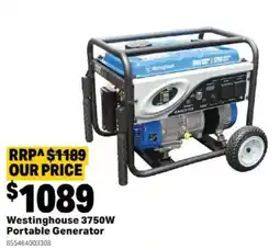 Mitre 10 Westinghouse 3750W Portable Generator offer