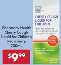 Pharmacy4Less Pharmacy Health Chesty Cough Liquid for Children Strawberry offer