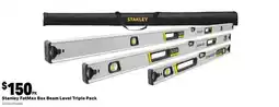 Mitre 10 Stanley FatMax Box Beam Level Triple Pack offer