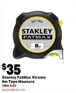 Mitre 10 Stanley FatMax Xtreme 8m Tape Measure offer