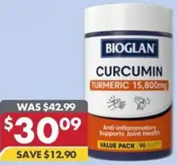 Pharmacy4Less Bioglan curcumin turmeric 15,800mg offer