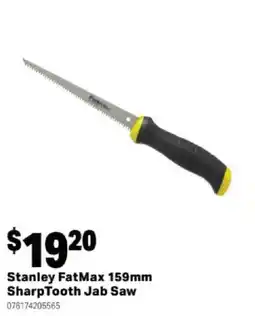 Mitre 10 Stanley FatMax 159mm SharpTooth Jab Saw offer