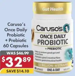 Pharmacy4Less Caruso's Once Daily Probiotic + Prebiotic 60 Capsules offer