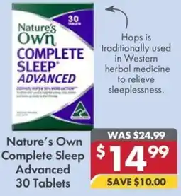 Pharmacy4Less Nature's Own Complete Sleep Advanced 30 Tablets offer