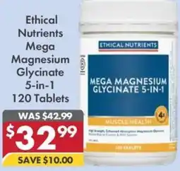 Pharmacy4Less Ethical Nutrients Mega Magnesium Glycinate 5-in-1 120 Tablets offer