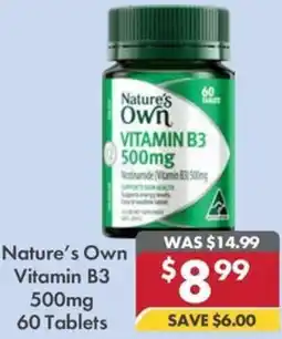 Pharmacy4Less Nature's Own Vitamin B3 500mg 60 Tablets offer