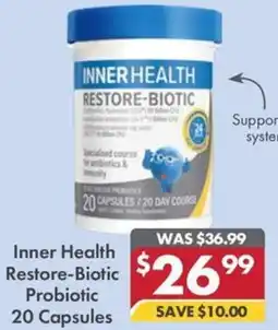 Pharmacy4Less Inner Health Restore-Biotic Probiotic 20 Capsules offer