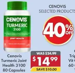Pharmacy4Less Cenovis Turmeric Joint Health 3100 80 Capsules offer
