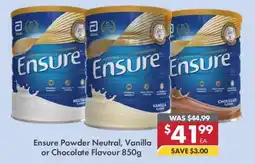 Pharmacy4Less Ensure Powder Neutral, Vanilla or Chocolate Flavour offer