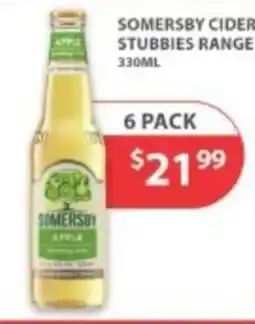 Star Liquor Somersby cider stubbies range offer