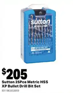 Mitre 10 Sutton 25Pce Metric HSS XP Bullet Drill Bit Set offer