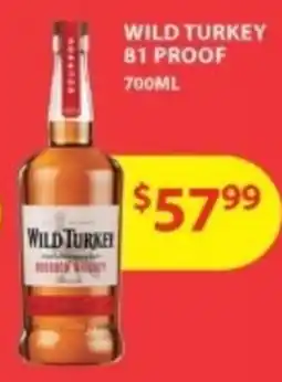 Star Liquor Wild turkey 81 proof offer
