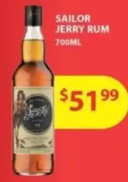 Star Liquor Sailor jerry rum offer