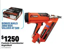 Mitre 10 Paslode FrameMaster NightWolf offer