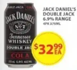 Star Liquor Jack daniel's double jack 6.9% range offer
