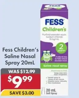 Pharmacy4Less Fess Children's Saline Nasal Spray offer