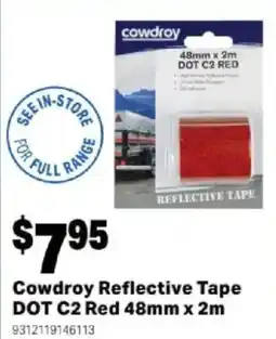Mitre 10 Cowdroy Reflective Tape DOT C2 Red offer