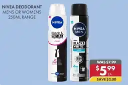 Pharmacy4Less Nivea deodorant mens or womens range offer